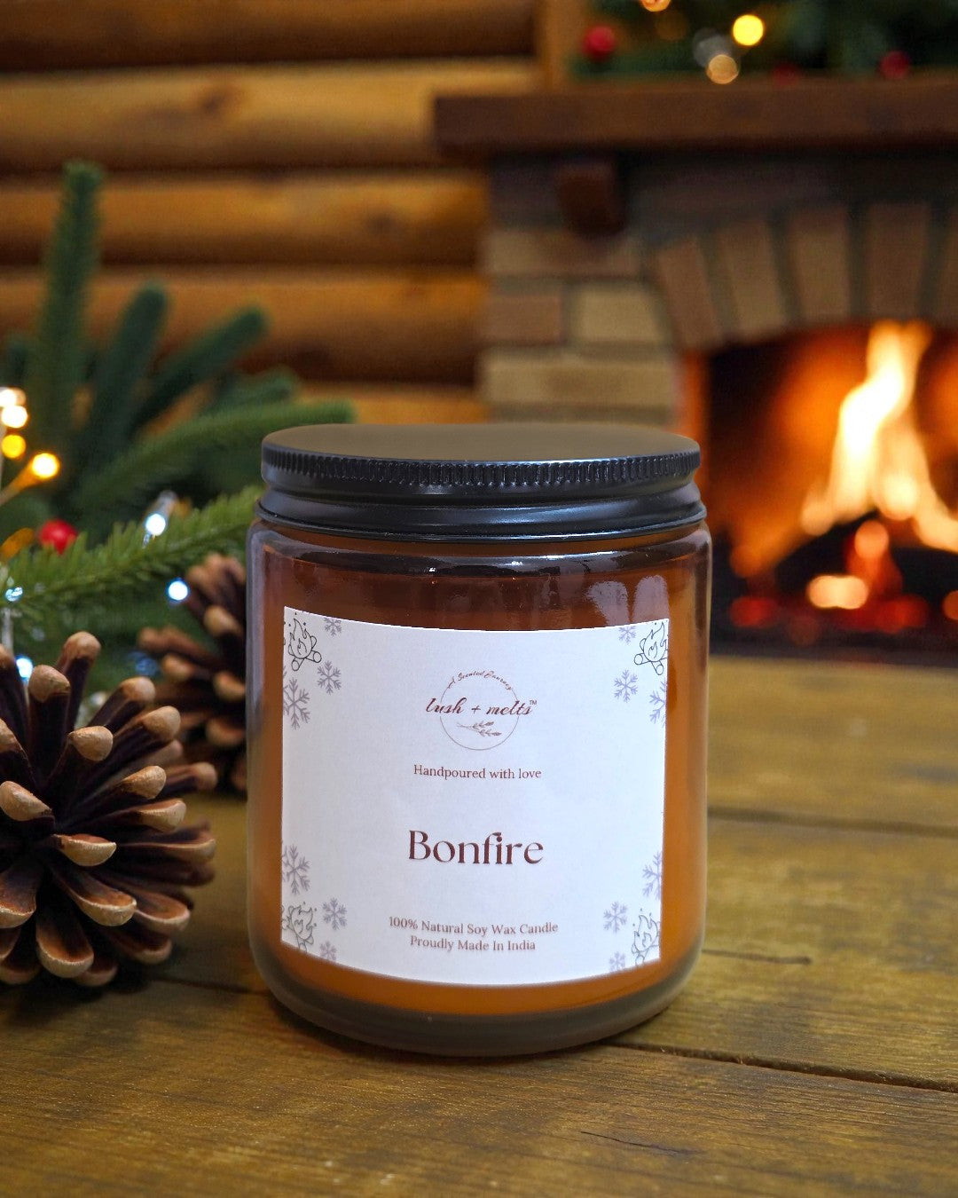 Bonfire Amber Candle