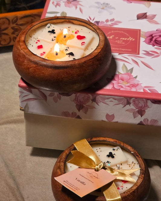 Wooden Poker Candles Gift Set