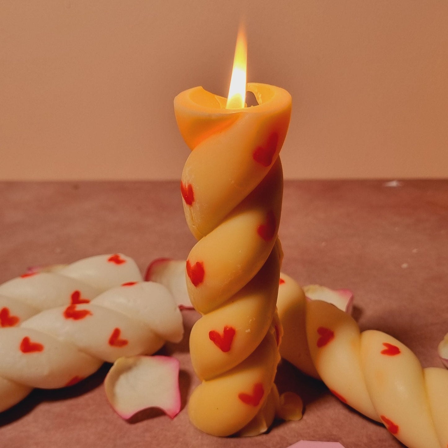 Twisted Heart Piller Candles