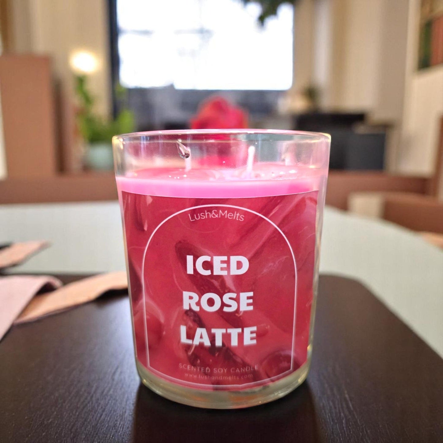 Iced Rose Latte Candle