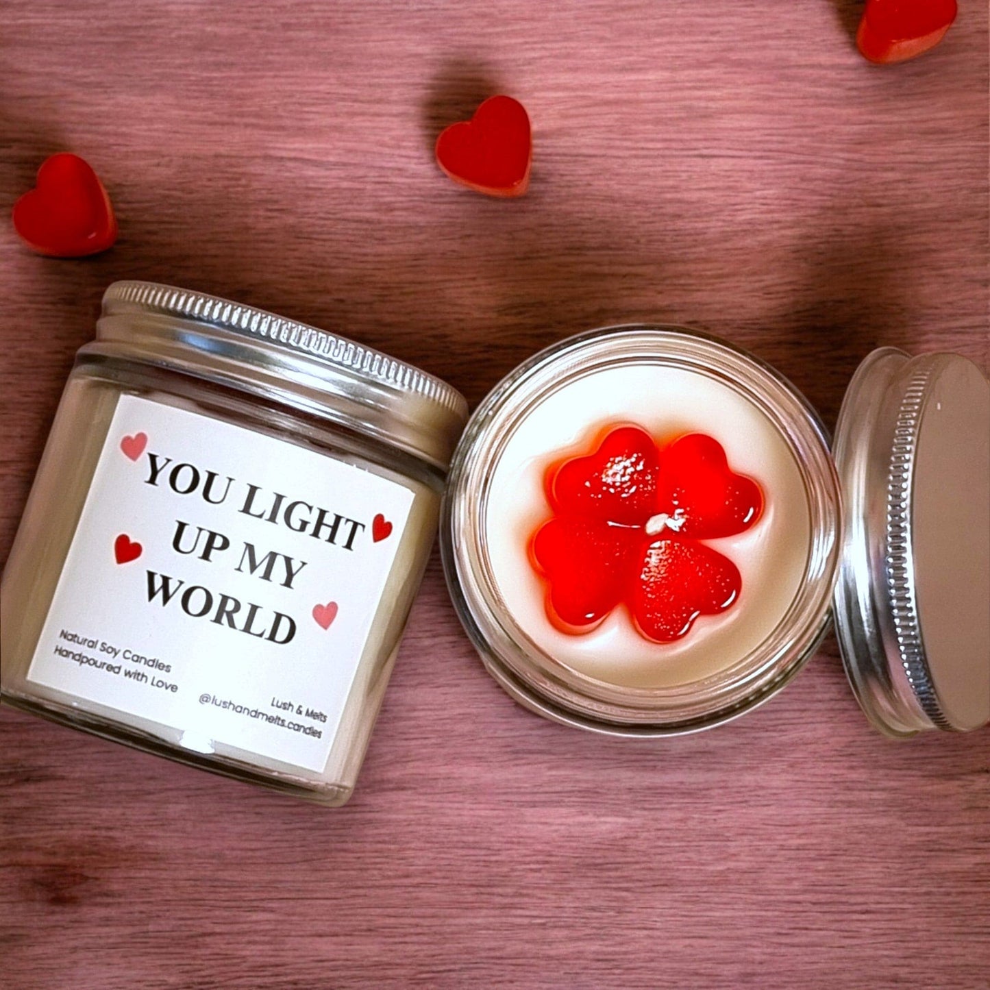 Heart Jar Candle Set