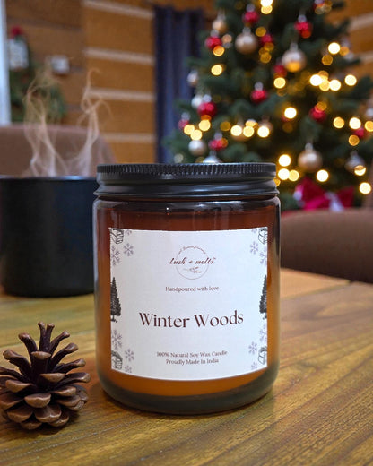 Winter Woods Amber Candle