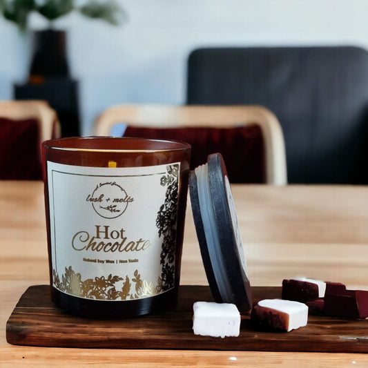 dark chocolate candle, bakery candle, chocolate candle