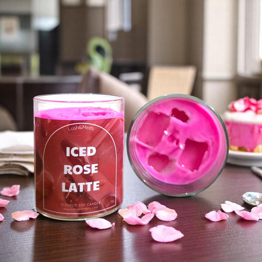 Iced Rose Latte Candle