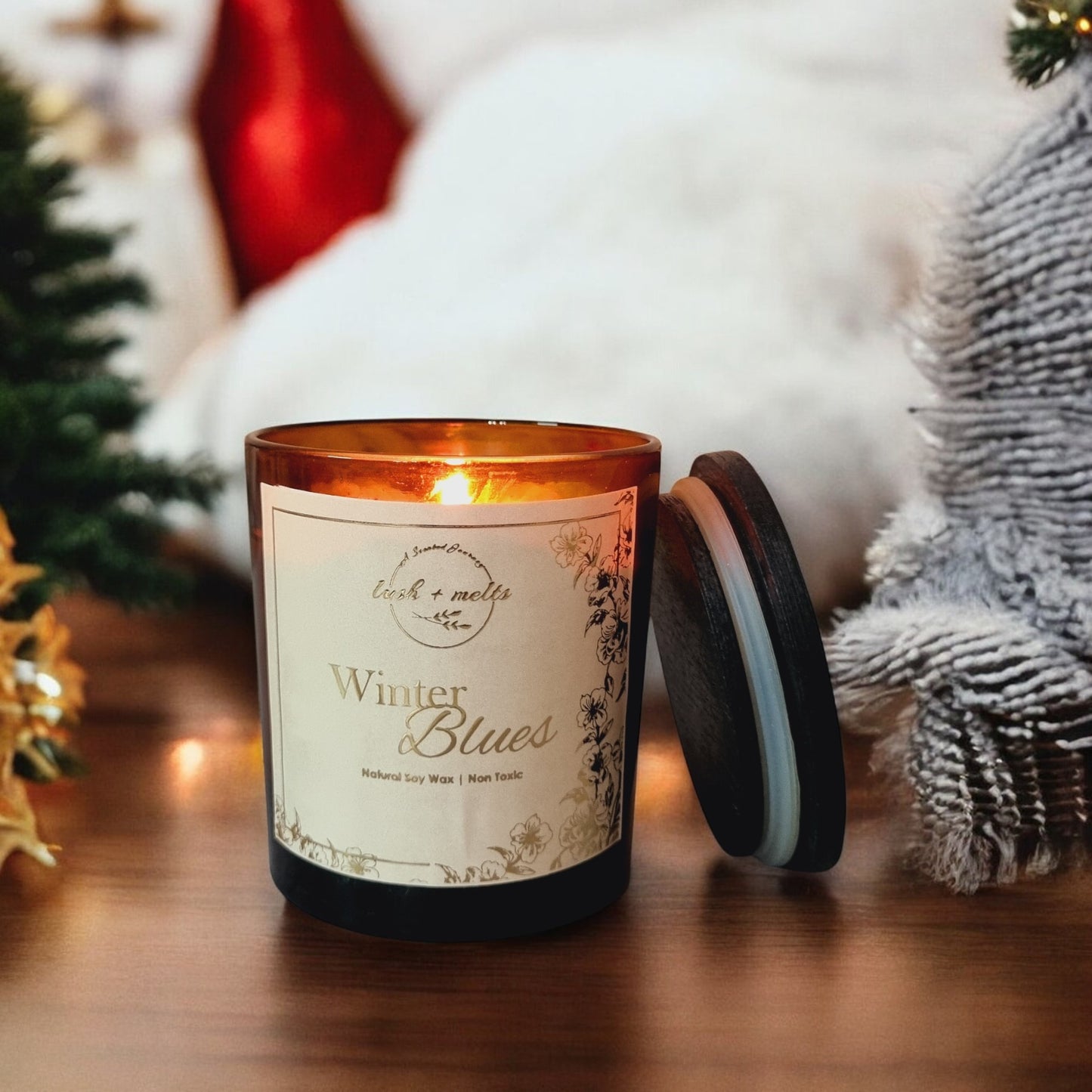 Winter Blues Amber Scented Candle