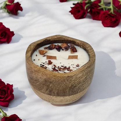 Wooden Bowl Scented Candle