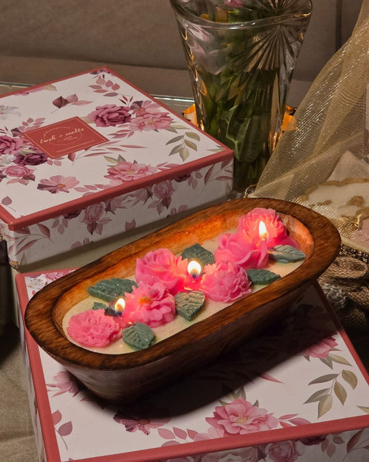 Wooden Boat Candle